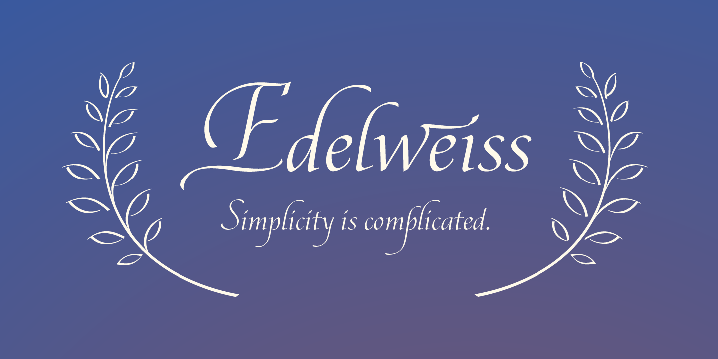 Example font Edelweiss #1